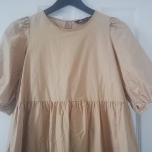 Maxi dress bohemian style with bouffant sleeves